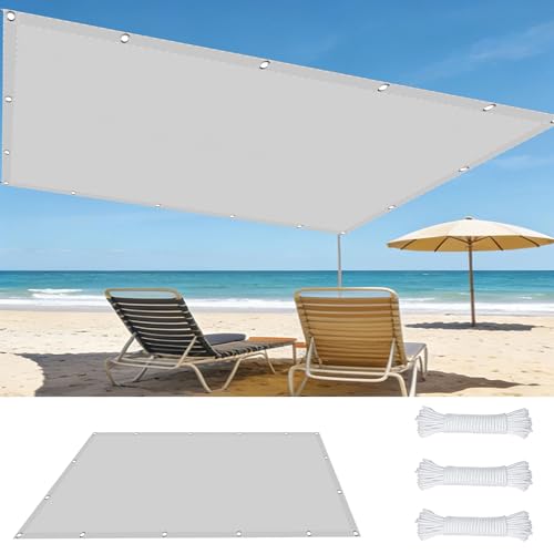 Voile d'ombrage rectangulaire protège du vis-à-vis sur le balcon - 2