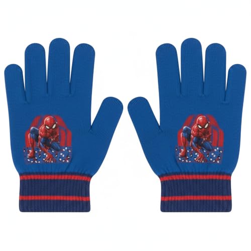 ILS I LOVE SHOPPING Guanti Invernali per Bambini 2 pcs Inverno Unisex Taglia unica (SPIDERMAN Azzurro)