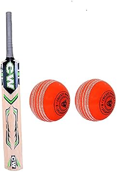 CW WEAPON Tennis Cricket Bat With Balls Full Size Short Handle Bat Men Full Size Training & Club Quality Premium Grade Kashmir Willow Bat For Tennis Ball