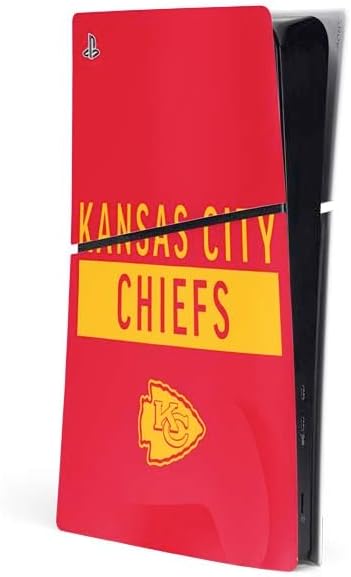 Skinit Decal Gaming Skin Compatible with PS5 Slim Digital Edition Console - Officially Licensed NFL Kansas City Chiefs Red Performance Series Design