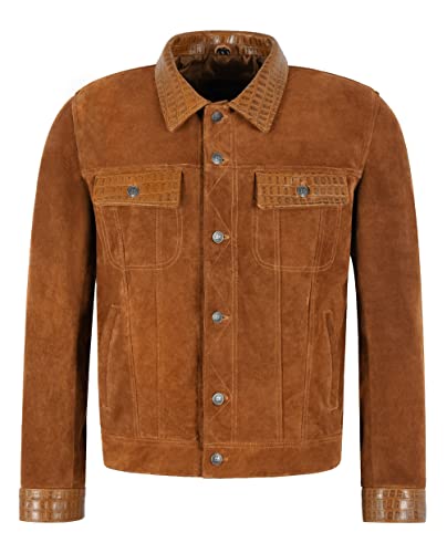 Veste en cuir véritable de vache style camionneur hommes Smart Range 1280