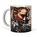 Elbenwald La tazza di Hobbit Legolas con freccia e prua rund-punta la desolazione di SMAG in ceramica 300 ml beige