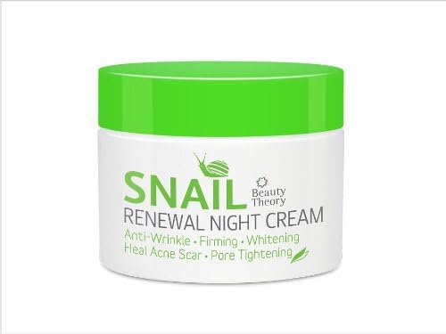 Beauty Theory : Snail Renewal Night Cream 50ml, Anti - Wrinkle, Firming, Whitening, Heal Acne Scar, Pore Tightening, Premium product Made in Korea