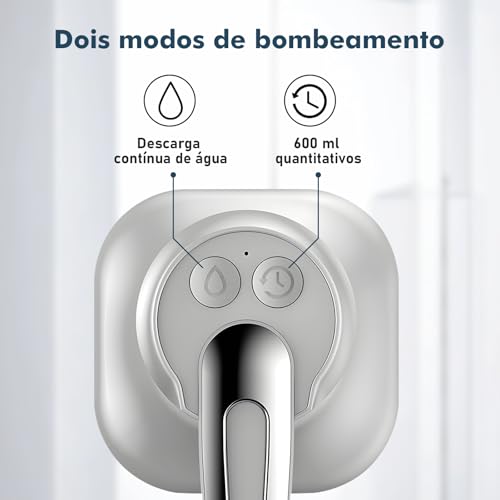 Bomba de Água para Galão, Bomba Elétrica para Galão de Água, Bico dobravel, USB Recarregável, Dois m