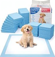 Bargain Factory - Pet Potty Training Pads Pack of 100 for Dogs Puppy Pads - 5 Layers Super-Absorbent Waterproof - 56 x 56 cm - Disposable Puppy Pee Pads