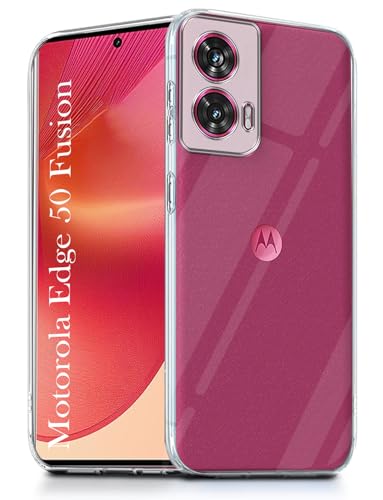 Image of Jkobi Back Cover Case for Motorola Moto Edge 50 Fusion (Silicone Case with Camera Protection | Soft and Flexible | Transparent)