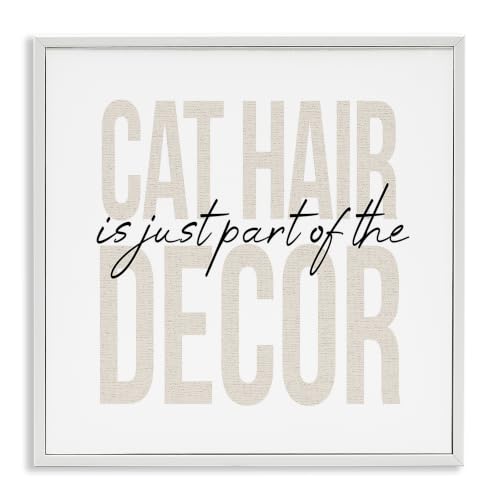 Funny Cat Hair Pet Phrase, 24 x 24 Inch Framed Giclée Print