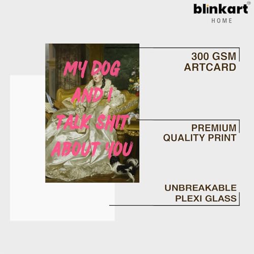 Image of BLINKART Framed Photo - My Og An I Talk About You | Altered Art Theme | Motivational & Inspirational Wall Art Poster for Home, Bedroom, Living Room, Office, Hotel & Gifting - 12x8 Inch