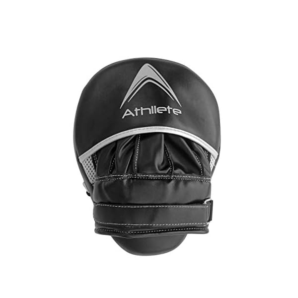 Athllete Boxing MMA Punching Mitts (Black/Silver)