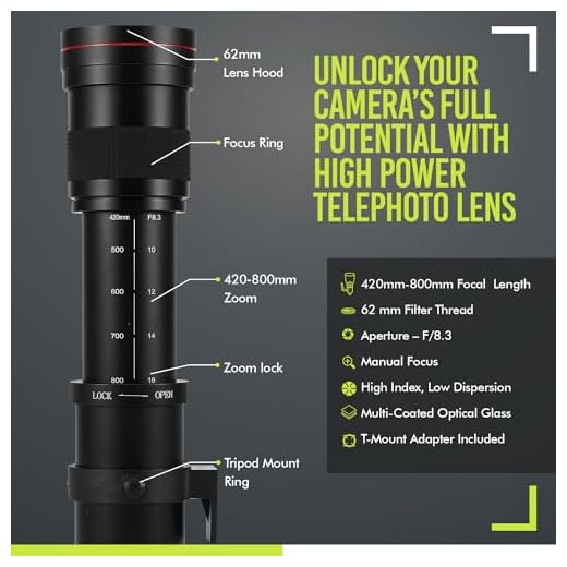 High-Power 420-800mm Canon Telephoto Zoom Lens