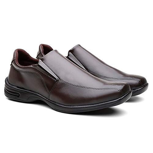 Sapato Masculino Confort Plus Leve E Macio - Café Calçar/40