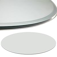 Euro Tische Glasplatte für Kaminofen und Tischplatte in Ø70 cm Facettenschliff, Schutzplatte mit 6mm ESG Sicherheitsglas, Funkenschutzplatte, Glasboden für Kamin Klarglas
