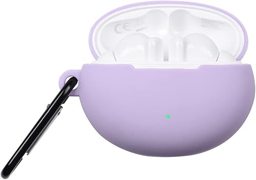 Miniatura 1 de 2 fundas de transporte de silicona, compatible con FreeBuds 4i, funda portátil a prueba de arañazos a prueba de golpes con mosquetón