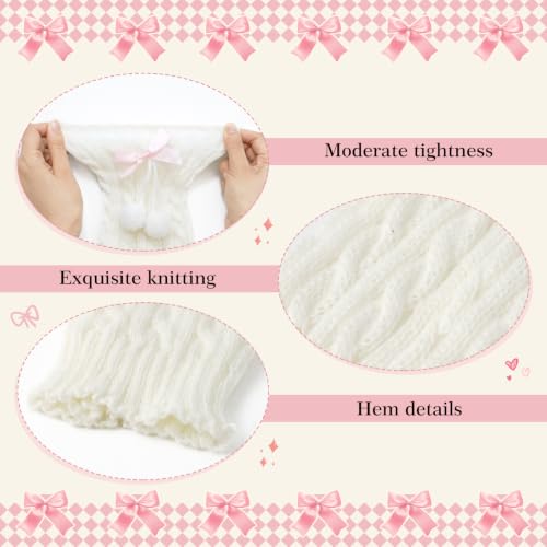 Image of Junely Leg Warmers for Women Kawaii Leg Warmer Cute Legwarmers Lolita Harajuku Gyaru Japanese Accessories