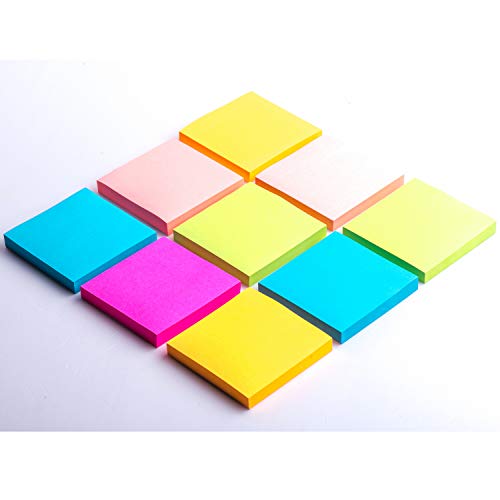 Sticky Notes 3x3 Self-Stick Notes Bright Multi Colors Pink Sticky Notes 12 Pads 100 Sheet/Pad (12) - Thumbnail 3