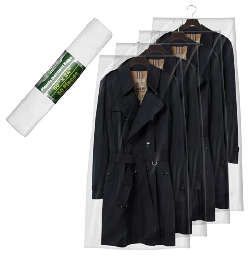 PARTY BARGAINS 60x24 Inch Clear Garment Bags