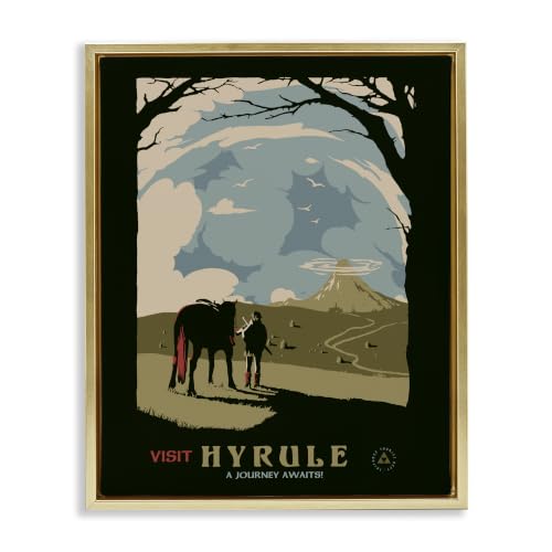 'Visit Hyrule Fantasy Wildlife Character'| Floating Frame Canvas Art