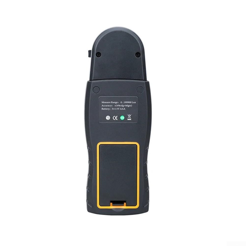 Luxómetro digital SW-582 con sensor giratorio de 360°, medidor de intensidad de iluminación de alta precisión para 0 – 199.900 lux, unidad dual (Lux/FC), retroiluminación LCD, resistente