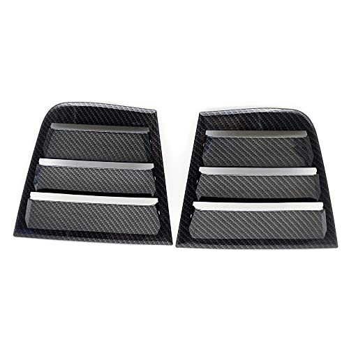 Neopaftu Rear Side Window Louvers Compatible With Dodge Charger 2011-2021 Abs 2Pcs Air Vent Scoop Shades Cover Blinds (Carbon Fiber Style) #TOP1
