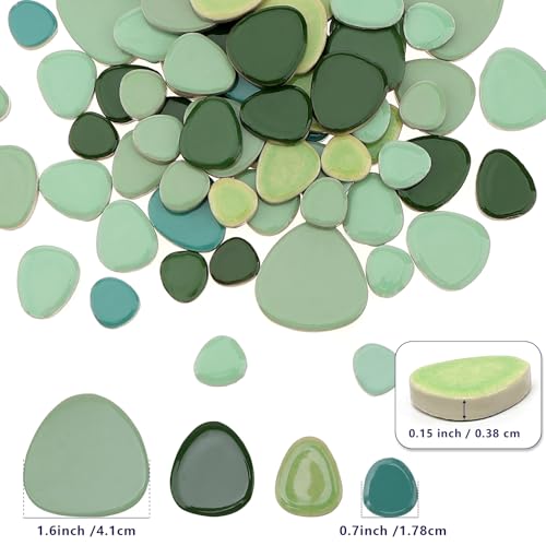 Mosaïque en céramique verte pour décorer vos assiettes et objets - 3