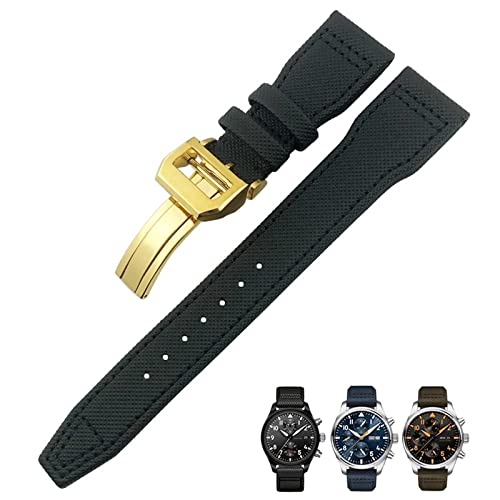 Bracelet montre 21mm en cuir fibre nylon CZKE pour IW377729