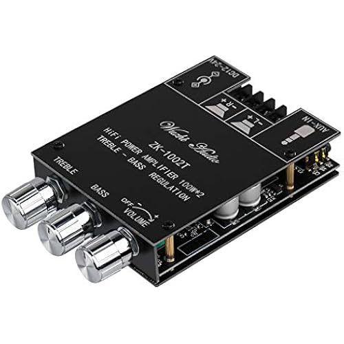 ZK-1002T Bluetooth Amplifier Board 2.0CH 100W*2 Mini Audio AMP Module