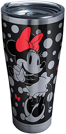 Tervis Disney Minnie Mouse Silver Triple Walled Insulated Tumbler Travel Cup Keeps Drinks Cold & Hot, 30oz, Stainless Steel
