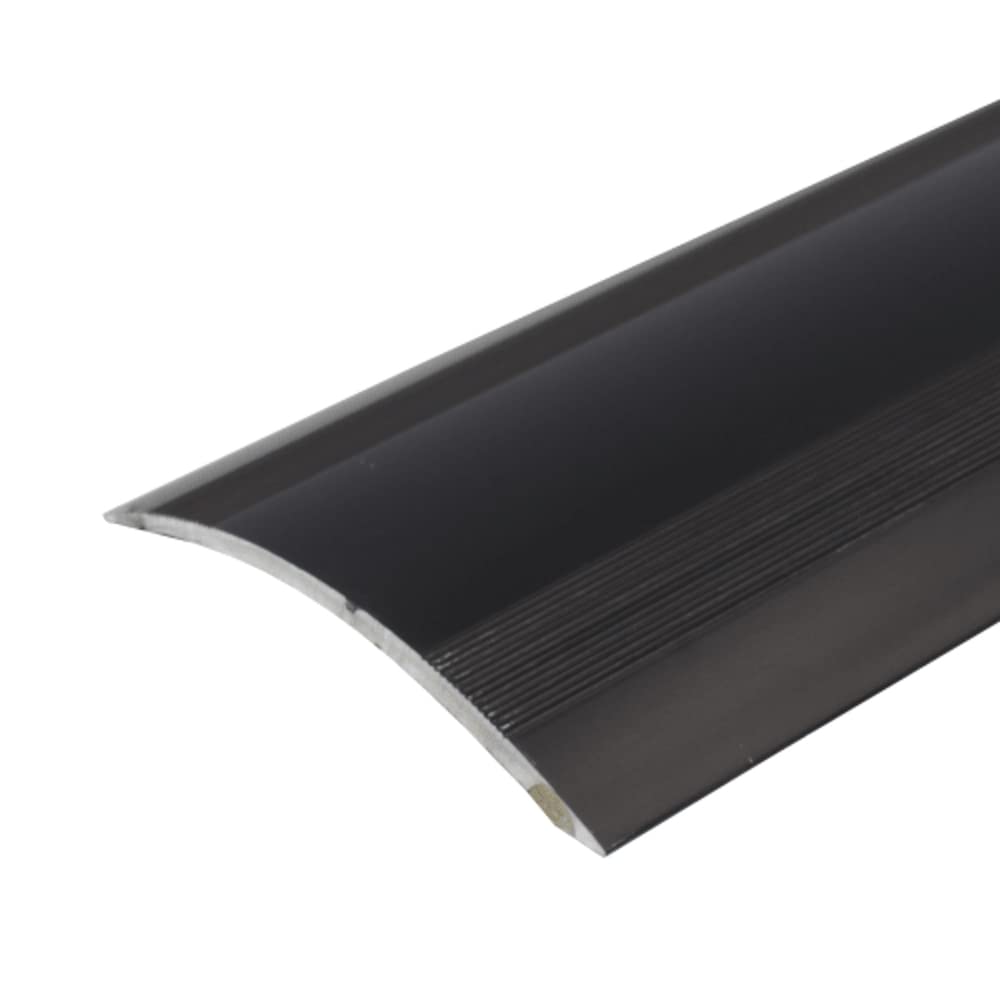 Cayrus Black A49 61Mm Anodised Aluminium Self Adhesive Door Threshold Ramp Profile - 1.0M