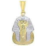 Jewelry America 14K Yellow Gold King Tut Charm Egyptian Pharaoh Pendant