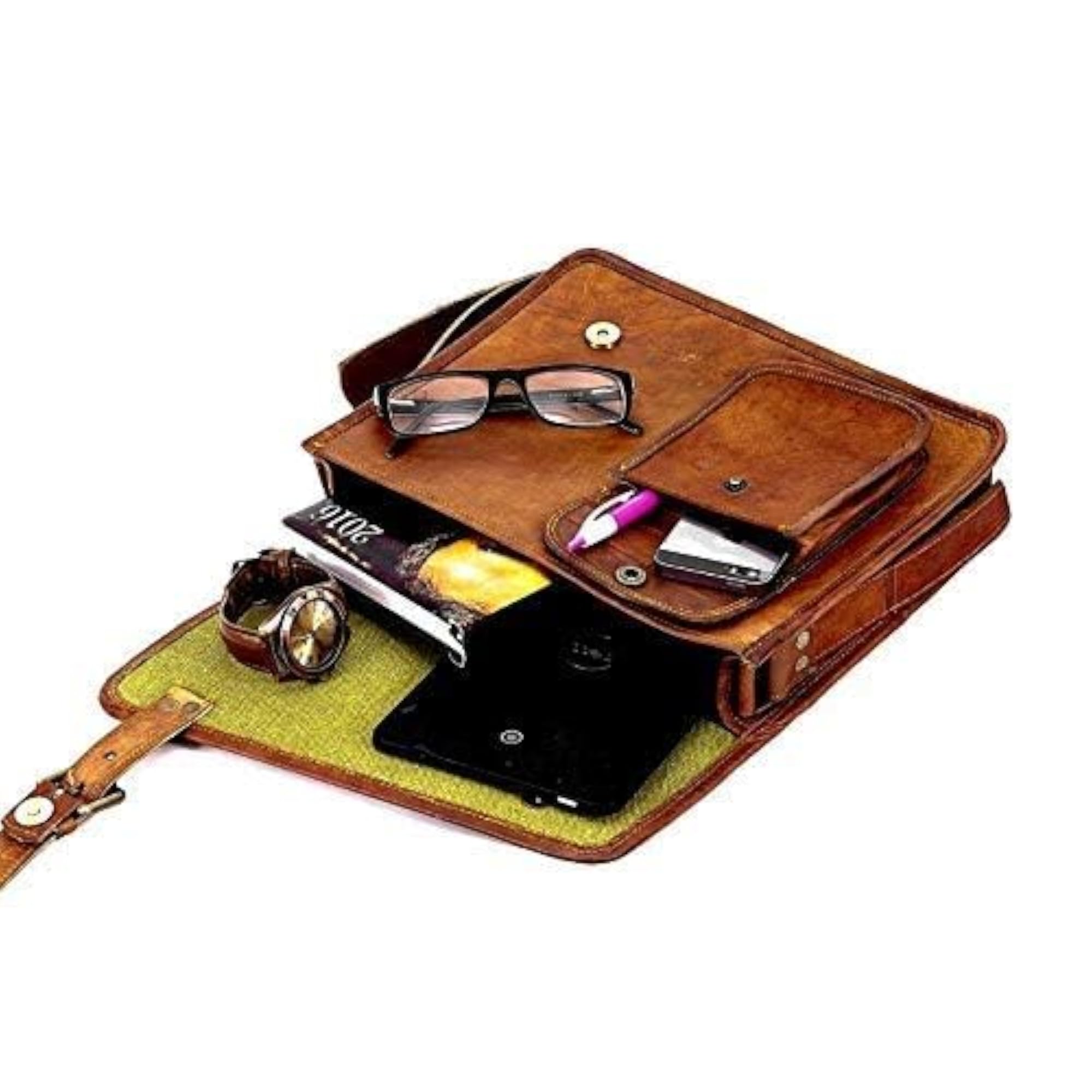 Men's Vintage Genuine Leather Shoulder Messenger Bag