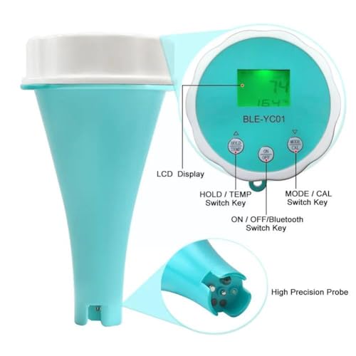 Wasserqualitätstester 6 In 1 Pool Wasser Qualität Überwachung Detektor PH EC Remote Display Temperatur TDS Viewin Chlor Prüfung LCD Hintergrundbeleuchtung – Bild 4
