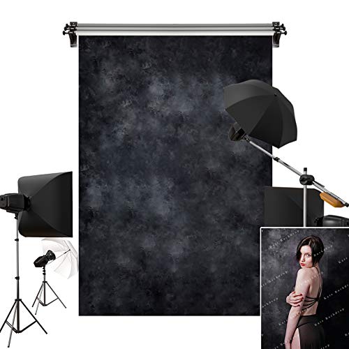 Toile de fond photographie noir Kate 1,5x2,2m en tissu imprimé pour photocall