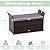 RELAX4LIFE Wicker Outdoor Storage Bench - 68 Gallon Rattan Deck Box w/Side Handles & Soft Cushion for Pillows, Garden Tools, Pool Accessories, Sports Equipment, Patio Bench with Storage for Porch