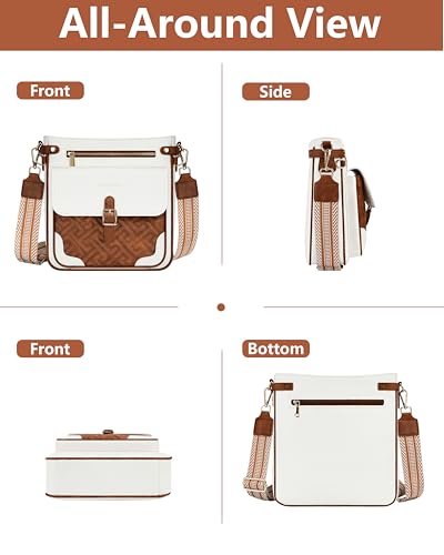 Image of large leather crossbody bags for women,Quilted crossbody purses