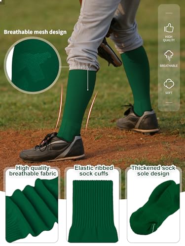 Image of Baseball Socks and Belt Set Cotton Youth Softball Socks for Boys Girls