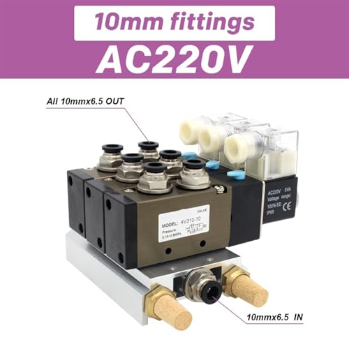 Électrovanne 4V310-10 AC220V pour centraliser 5 circuits pneumatiques 10mm