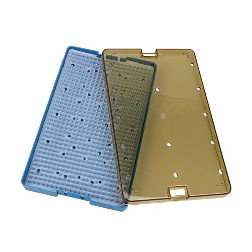 ORILAO L/M/S Autoclavable Instruments Storage Box For Instruments Sterilization Tray Case with Silicone Mat (M)