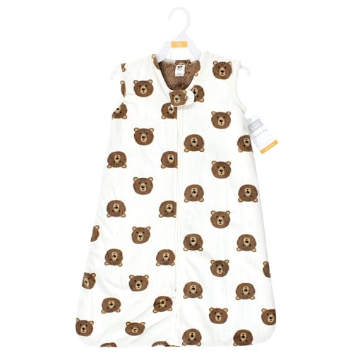 Image of Hudson Baby Infant Girls Long Sleeve Plush Faux Fur Sleeping Bag, Wearable Blanket