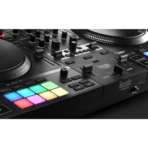 Hercules-DJControl-Inpulse-T7-2-Deck-Motorized-DJ-Controller-with-built-in-STEMS-Control-Bundle-with-DJControl-Inpulse-T7-Cover-and-Hercules-HDP-DJ45-Closed-Back-Headphones