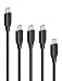 Anker PowerLine USB-C to USB 3.0 Cables (5-Pack: 4-inch, 3ft, and 6ft) for USB Type-C Devices Including Samsung Galaxy Note 8, S8, S8+, S9, MacBook, Sony XZ, LG V20 G5 G6, HTC 10 and More