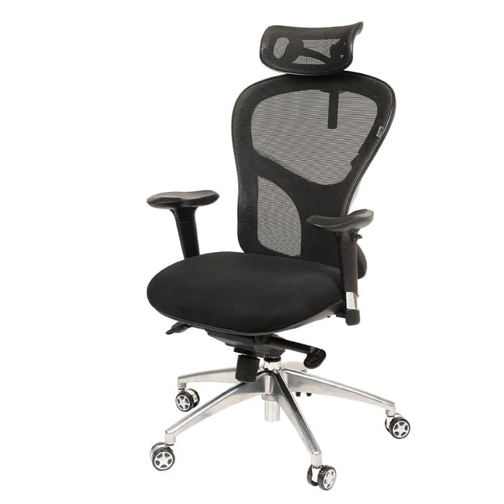 Image of Lakdi The Furniture Co High-Back Office Chair Upholstery Primium Mesh Director & Executive Chair Height Adjustable & Revolving Chair Metal Legs & WheelBase Best offfice Chair -(SSL-258-Swivel Tilt)