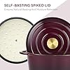 Miereirl 6 Quart Enameled Dutch Oven Pot with Lid, Cast Iron Dutch Oven with Dual Handles for Bread Baking, Cooking, Non-stick Enamel Coated Cookware, Fig #2