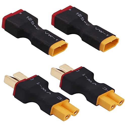 2 pares adaptadores de conector Deans-T a XT30 sin cable miniatura 1