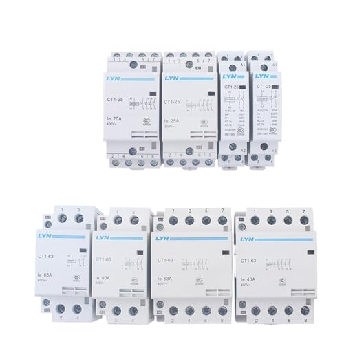 CT1-25 16A 25A 20A 2P 2NO 4P 4NO CT1-63 32A 40A 63A 230V 50�܂���60HZ DIN���[���ƒ�pAC�R���^�N�^(Ct1-63-63a,3NO1NC)