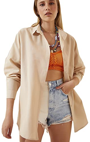 BIG DART Oversized Button Down Shirts for Women, Dressy Casual