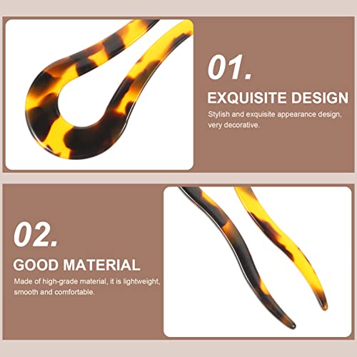 Lurrose Womens Hair Clips 5pcs U shape Hair Stick - Image 2