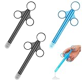 3 PCS Schmiermittel Applicator, Wiederverwendbar Schmiermittel Spritze, Vagina Reinigungswerkzeuge Anal Vagina Syringe mit Zugschlaufe und Fingergriff für Schmierstoffe Schmierstoffe (Blau Schwarz)