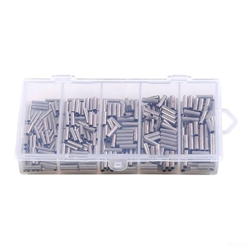 300 Piece Crimping Sleeve Kit for Fishing Lines and Round Pipe Clamping