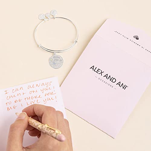 Alex And Ani Occasions Expandable Bangle For Women, Happy Retirement Charm, Shiny Silver Finish, 2 To 3.5 In #TOP4