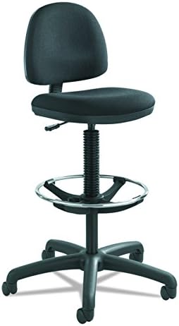Safco Products Precision Extended Height Chair with Footring (Additional Options Sold Separately), Black
